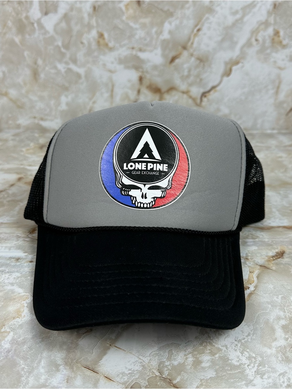 Lone Pine Gear Exchange SnapBack Black Adjustable Outdoors Utah Trucker Hat
